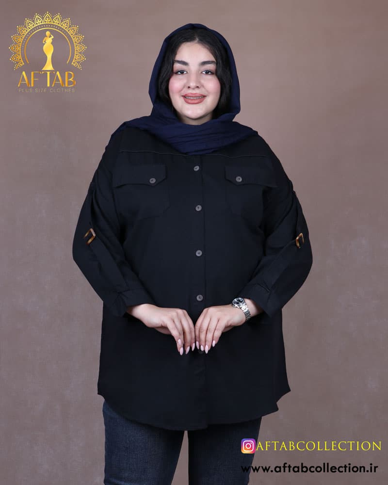 مانتو نخ روس مغزی دوزی سایزبزرگ 6810 — تصویر ۱۰