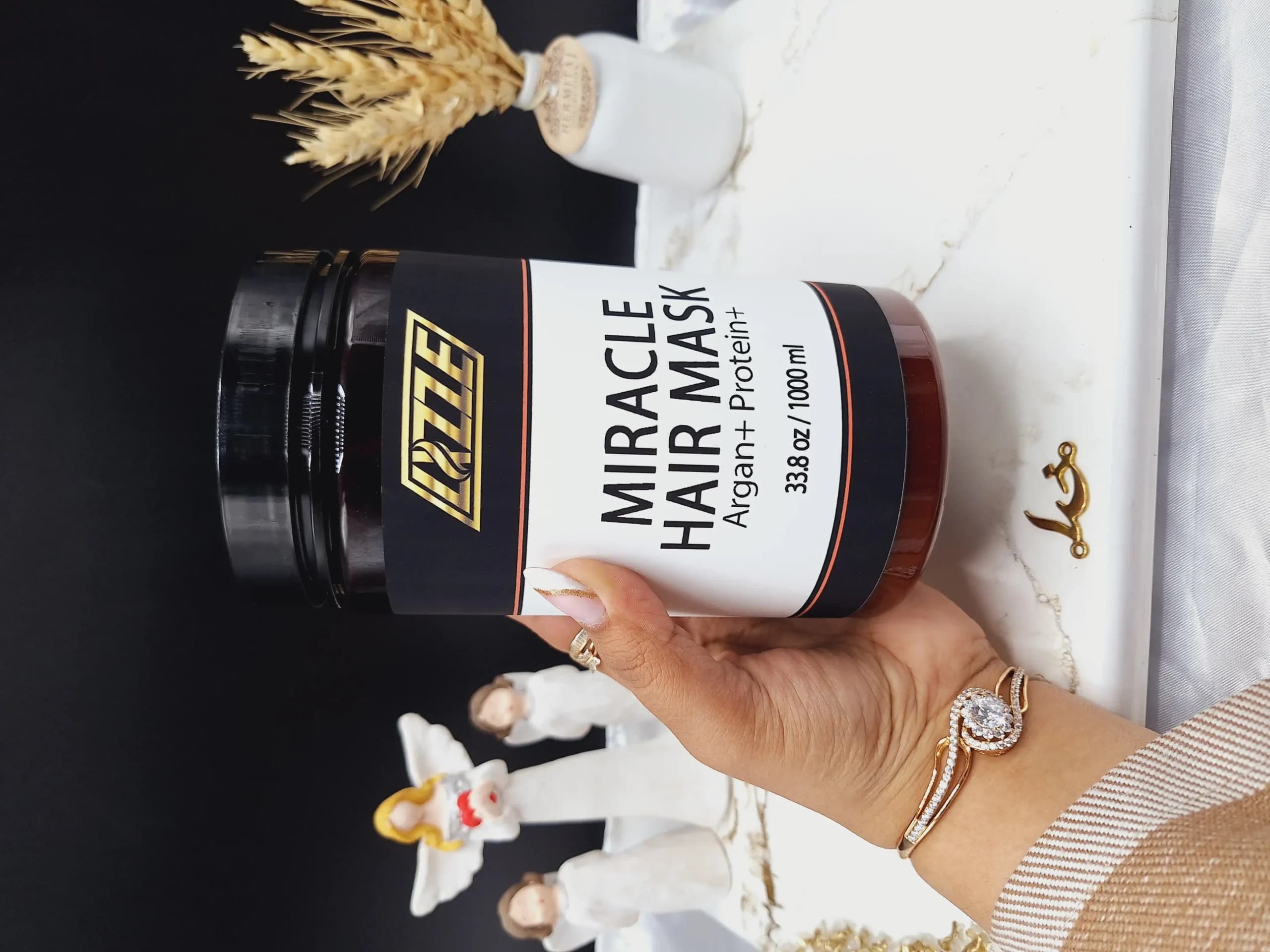 ماسک موی معجزه آسا آرگان+پروتئین وزن 1000ml برند لیز LIZZE ساخت برزیل کد 4614 — تصویر ۱۰