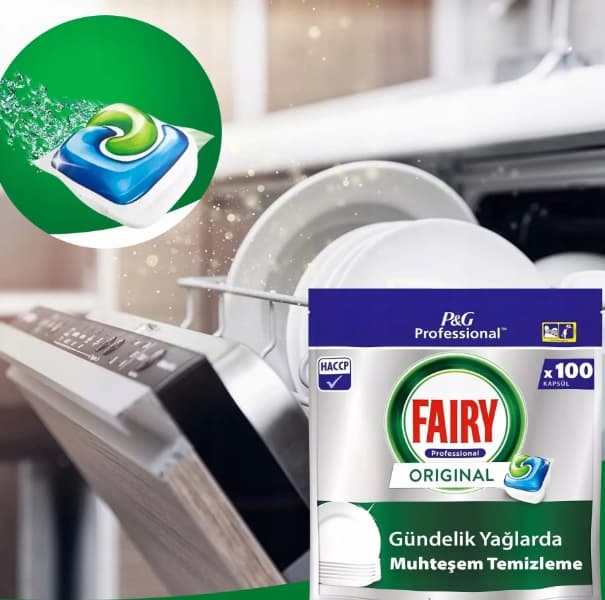 قرص ماشین ظرفشویی فیری Fairy مدل Original بسته 100 عددی — تصویر ۵
