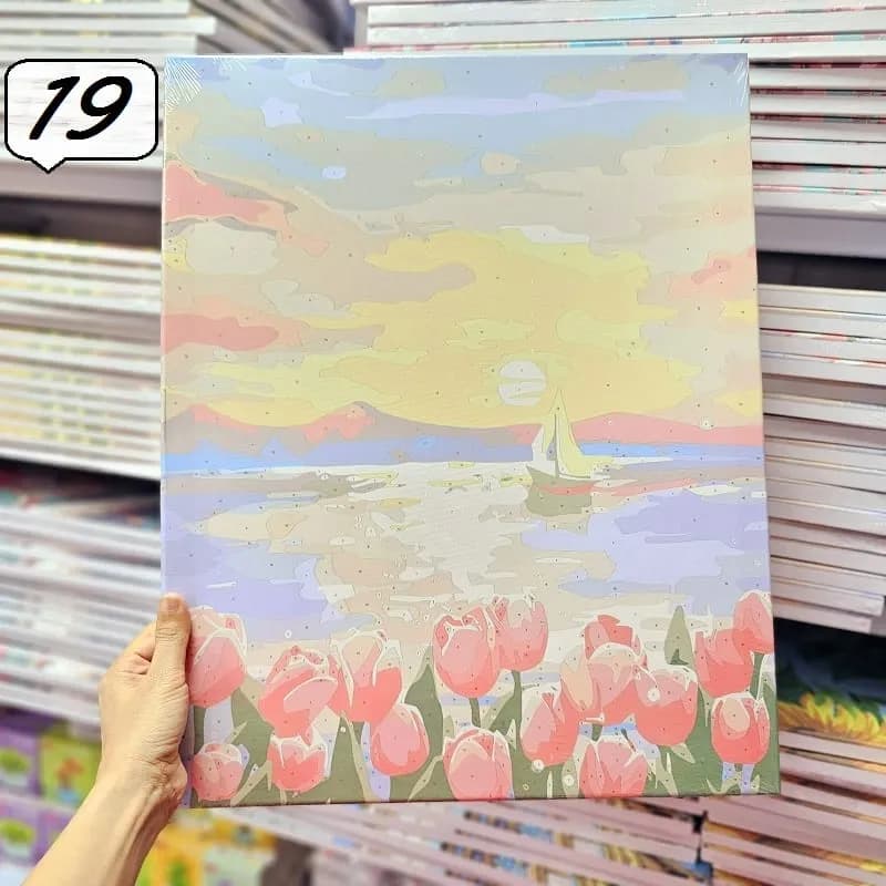 بوم رنگ آمیزی با اعداد 50*40 جدید — تصویر ۴