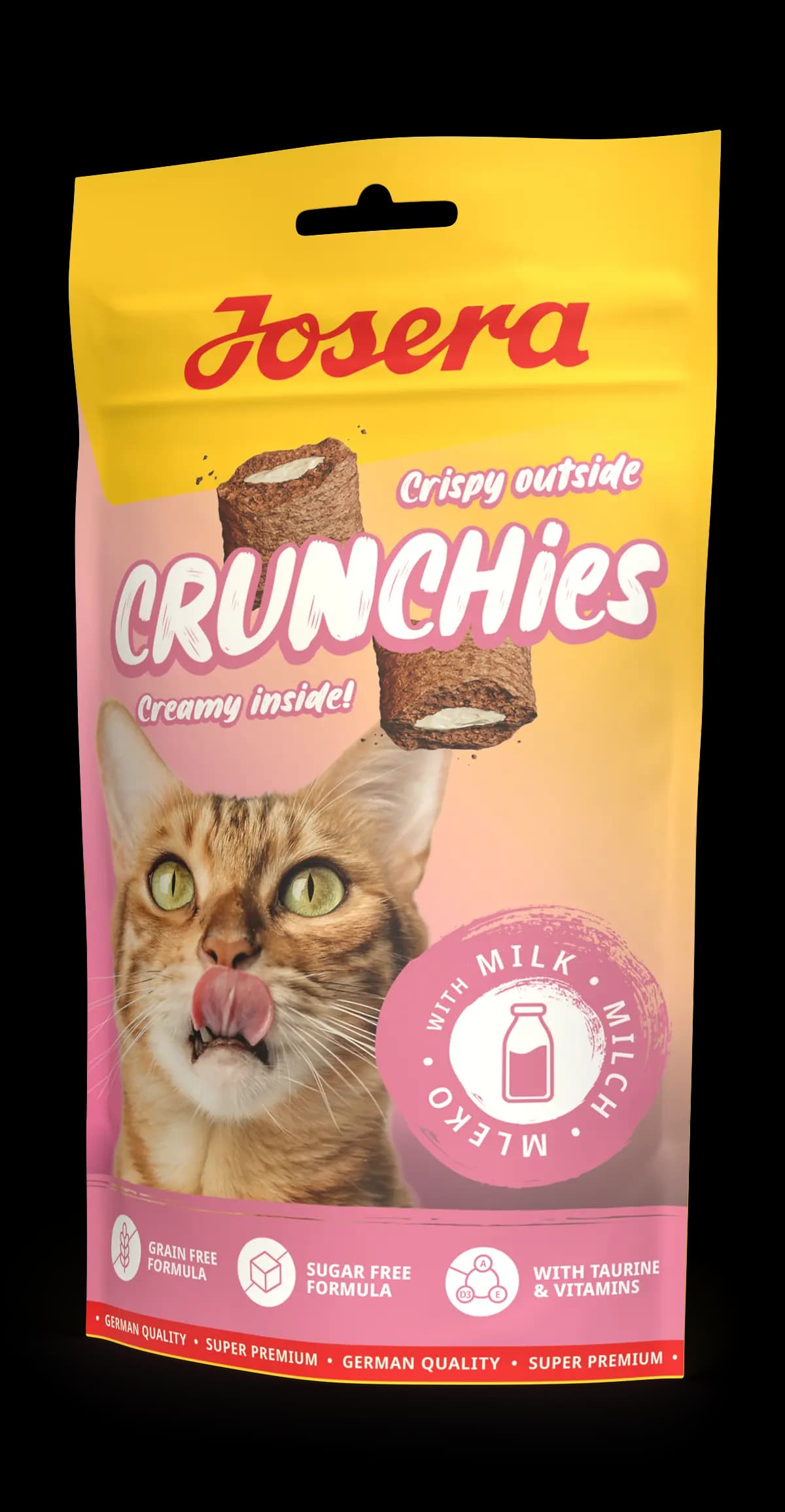 تشویقی گربه جوسرا کرانچیز طعم شیر Josera Cat Crunchies Milk وزن 60 گرم — تصویر ۳