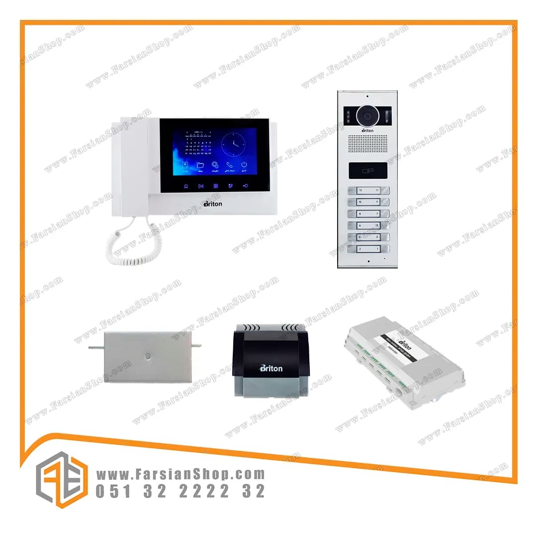 پکیج کامل آیفون تصویری برایتون مدل 7030TI با پنل کارتی PBK2012 — تصویر ۲