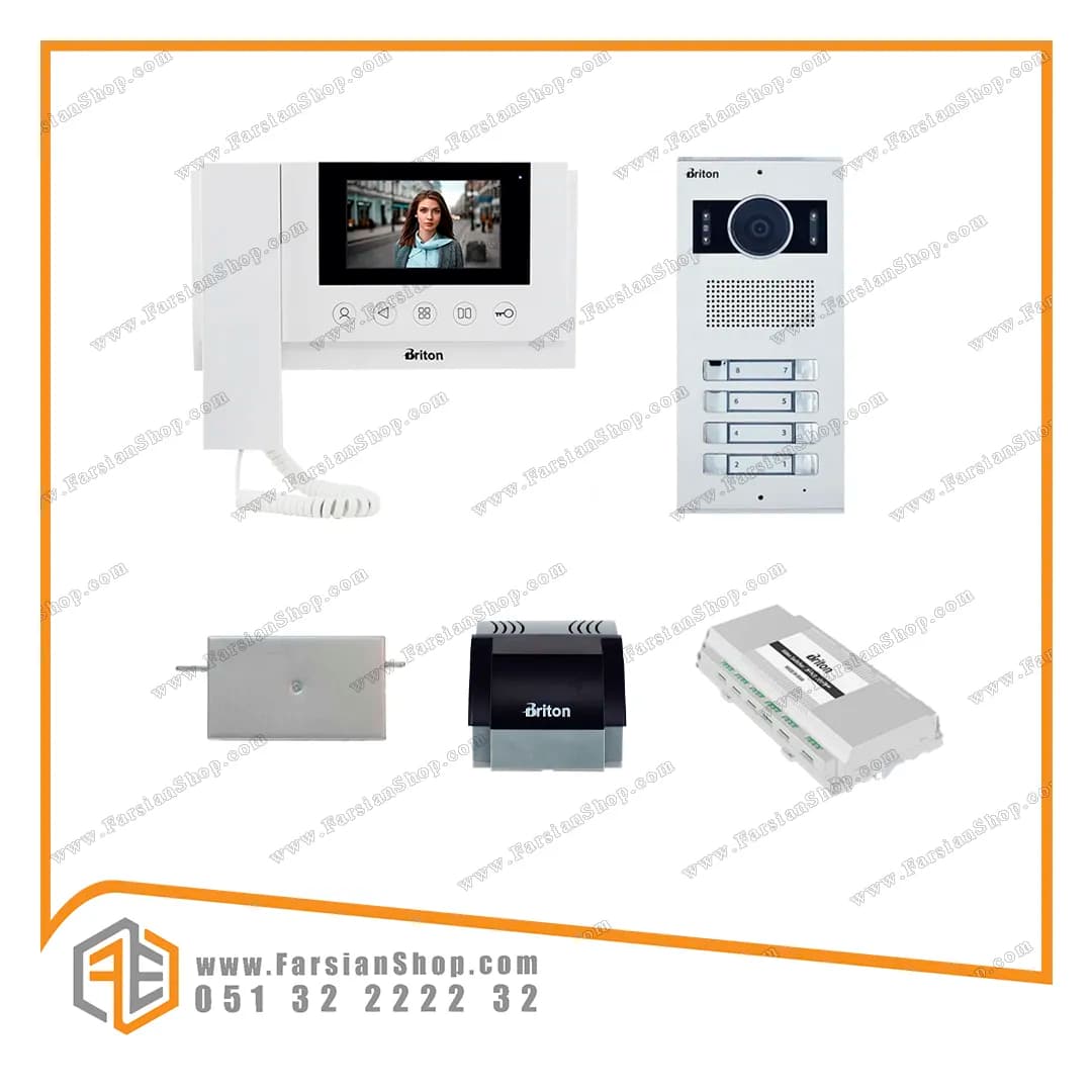 پکیج کامل آیفون تصویری برایتون مدل 4310TI با پنل PBK2008 — تصویر ۲