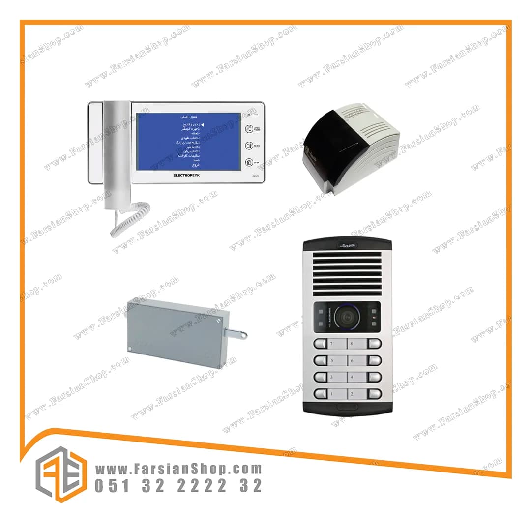 پکیج کامل آیفون تصویری الکتروپیک مدل 1294PRO با پنل 1086 — تصویر ۲