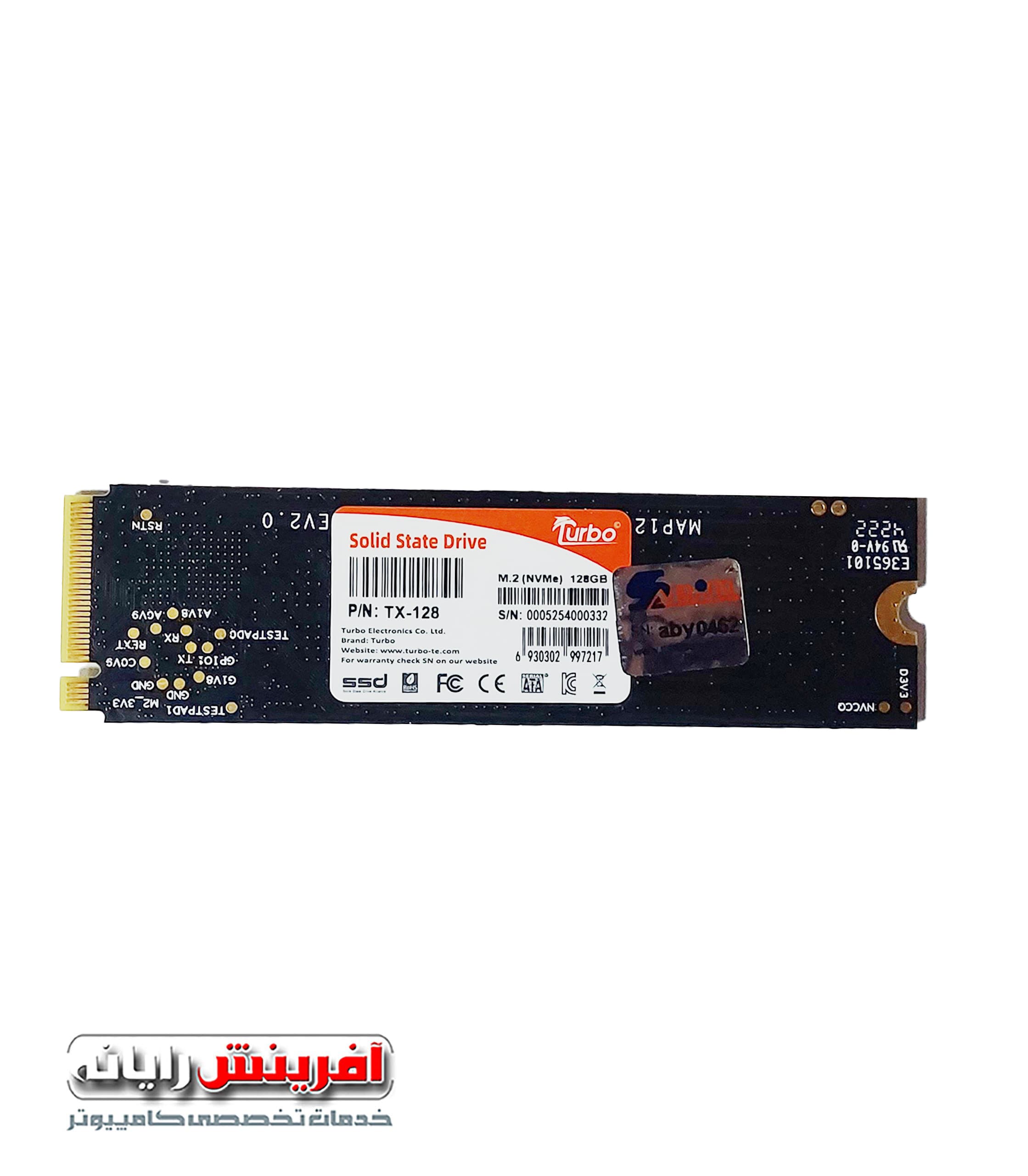 حافظه اس اس دی توربو (گارانتی سریر سرویس) TURBO TX-128 M.2 NVMe SSD 2280 G3*4 128GB — تصویر ۴
