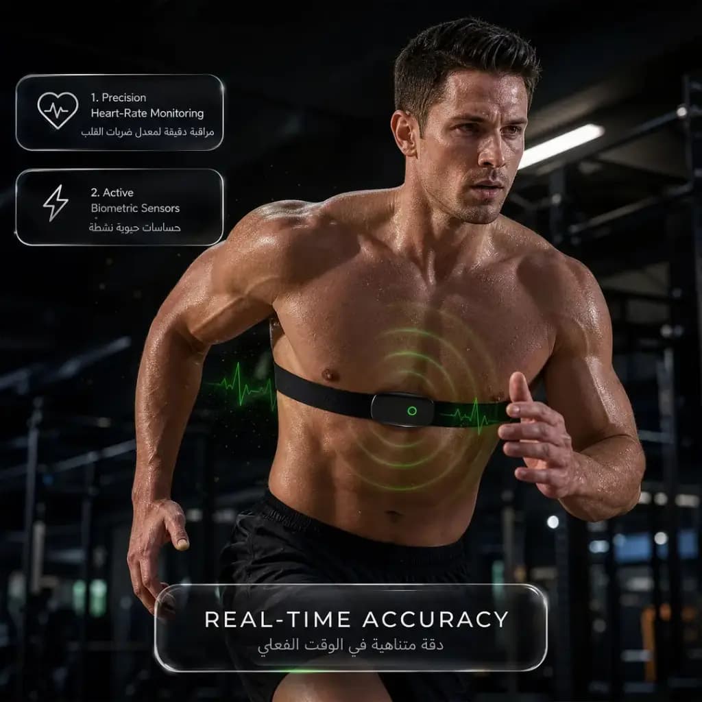بند سینهای پایش ضربان قلب گرین لاین مدل Green Lion Cardio Band Chest Strap — تصویر ۸