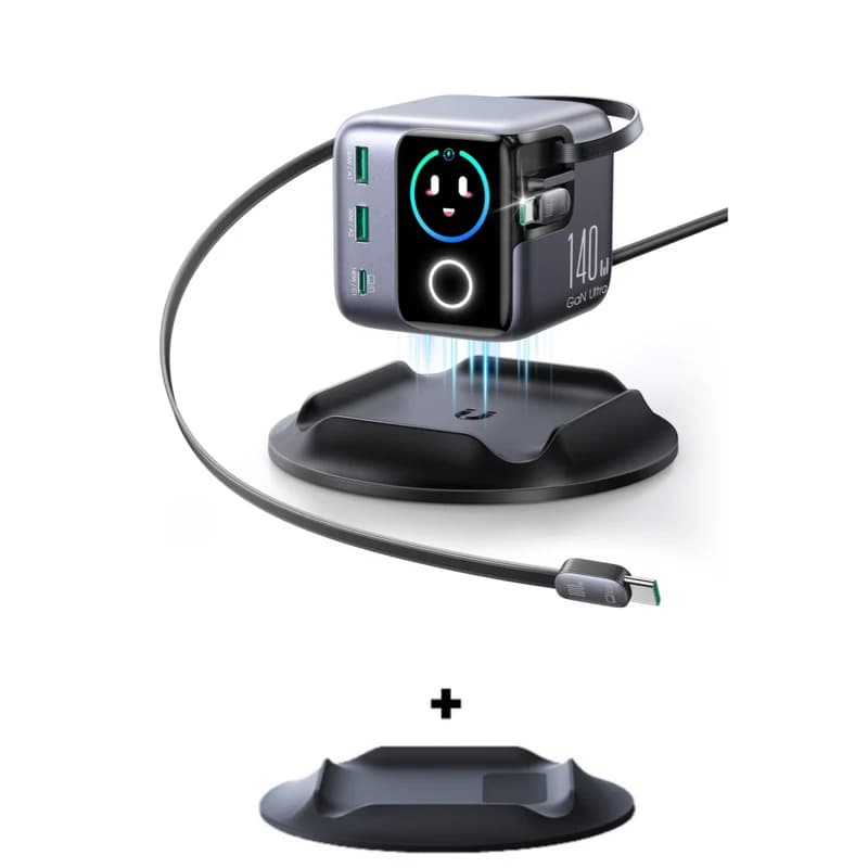 شارژر رومیزی هوشمند جویروم 140 وات مدل JOYROOM JR-TRD01 PODIX دارای نمایشگر — تصویر ۱۲