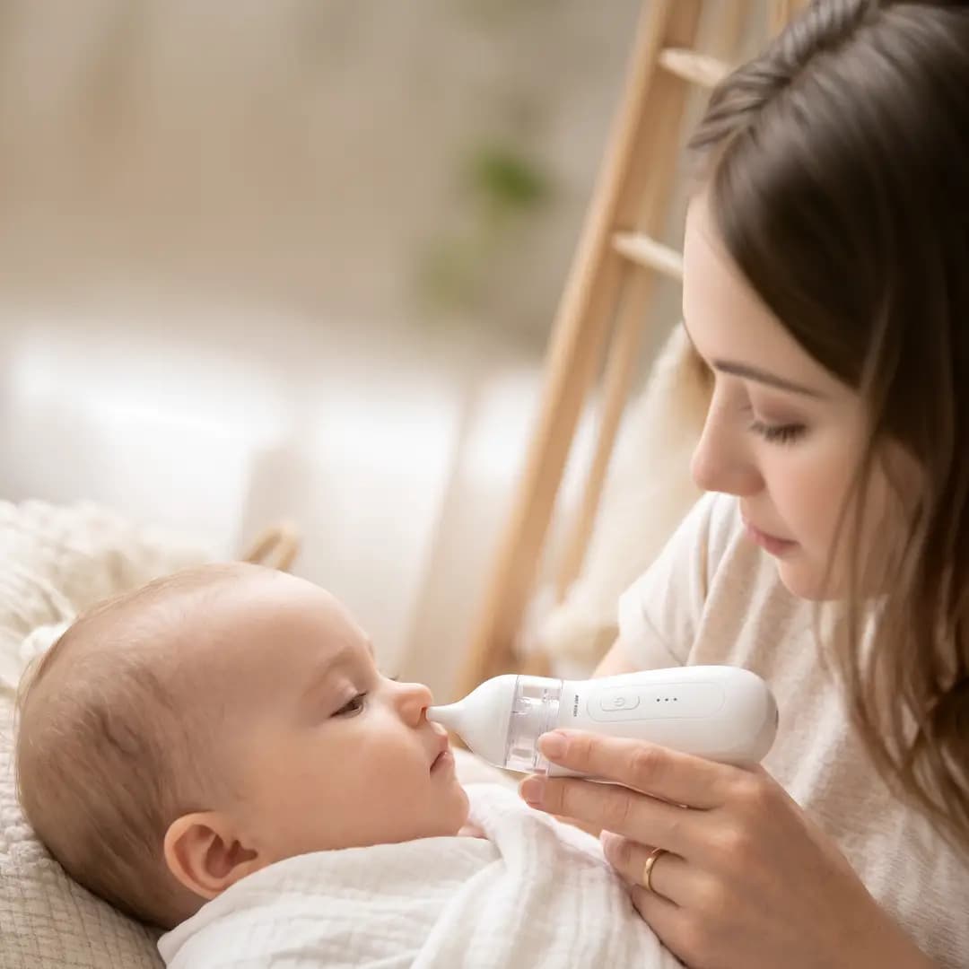 پوآر بینی برقی کودک گرین لاین مدل Green Lion Nasal Aspirator Baby Nose Cleaner — تصویر ۳