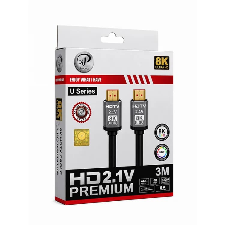 کابل 3 متری HDMI 8K برند XP — تصویر ۲