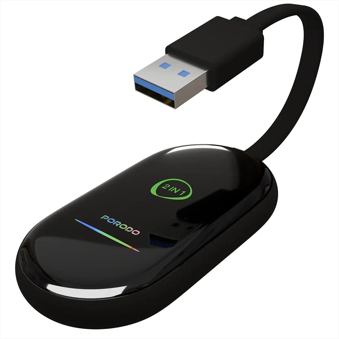 دانگل کارپلی پرودو مدل Porodo Play-X Wireless CarPlay Adapter — تصویر ۵