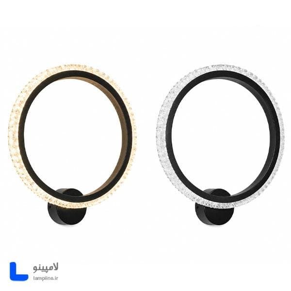 چراغ دیواری مدرن دایره کریستال شاین لایت قطر 30 cm — تصویر ۳