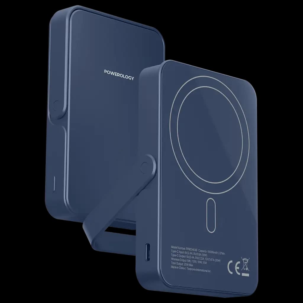 پاوربانک 10000 هزار 20 وات مگ سیف پاورولوژی مدل Powerology Spetemor 10000mAh MagSafe Power Glass Surface — تصویر ۶