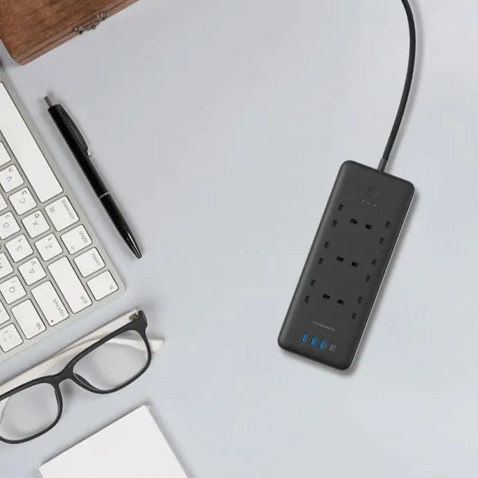 چندراهی برق و محافظ ولتاژ پاورولوژی مدل Powerology 48W 6AC 1x PD USB-C and 3x QC USB-A Power Strip — تصویر ۶