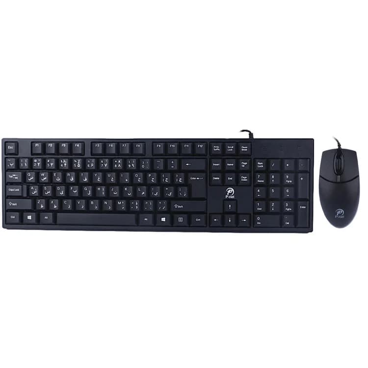 کیبورد و ماوس سیم دار P-net مدل K.M800