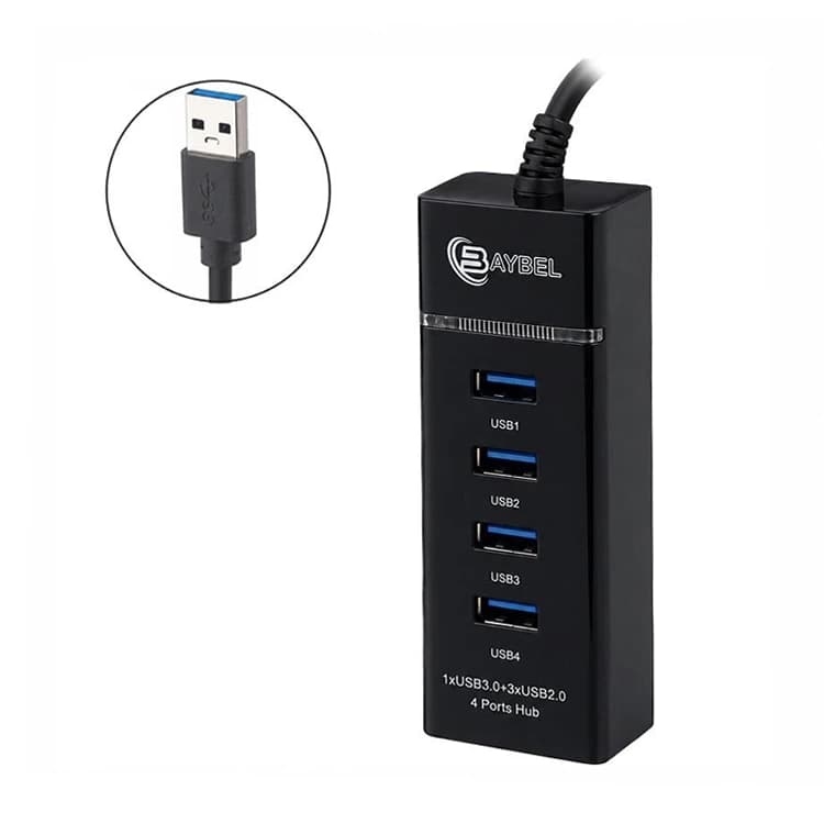 هاب 4 پورت BAYBEL USB 3.0 مدل H93 — تصویر ۲