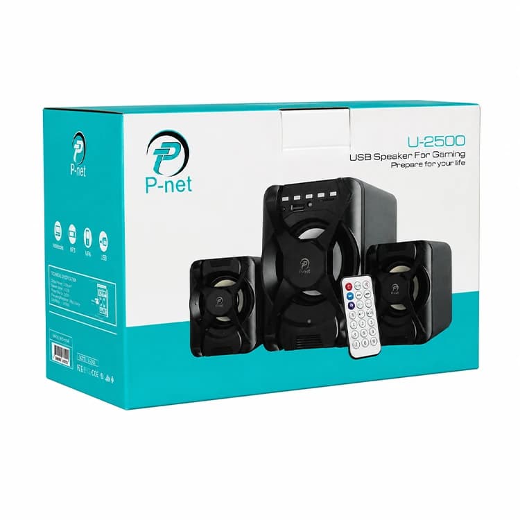 اسپیکر 3 تیکه دسکتاپ P-net مدل U2500 — تصویر ۴