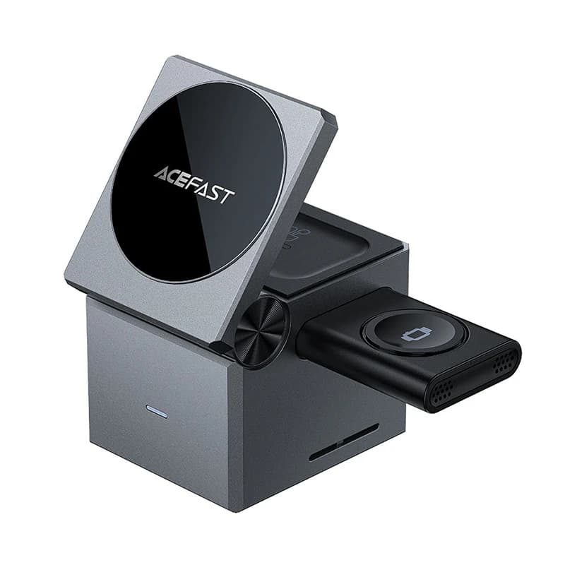 استند و شارژر وایرلس چند کاره مگ سیف ایس فست ACEFAST E18 با قابلیت شارژ اپل واچ — تصویر ۱۱