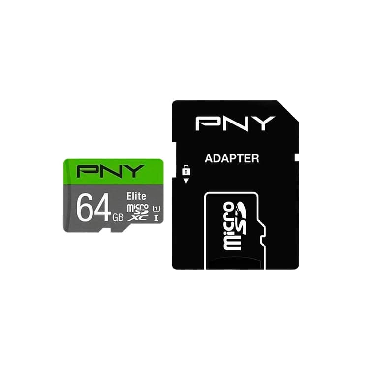 کارت حافظه microSDHC پی ان وای مدل Elite کلاس 10 استاندارد UHS-I U1 سرعت 100MBs ظرفیت 64 گیگ آداپتور دار — تصویر ۴