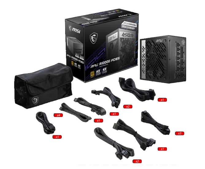 پاور ام اس ای MSI MEG A1000G PCIE5 — تصویر ۵