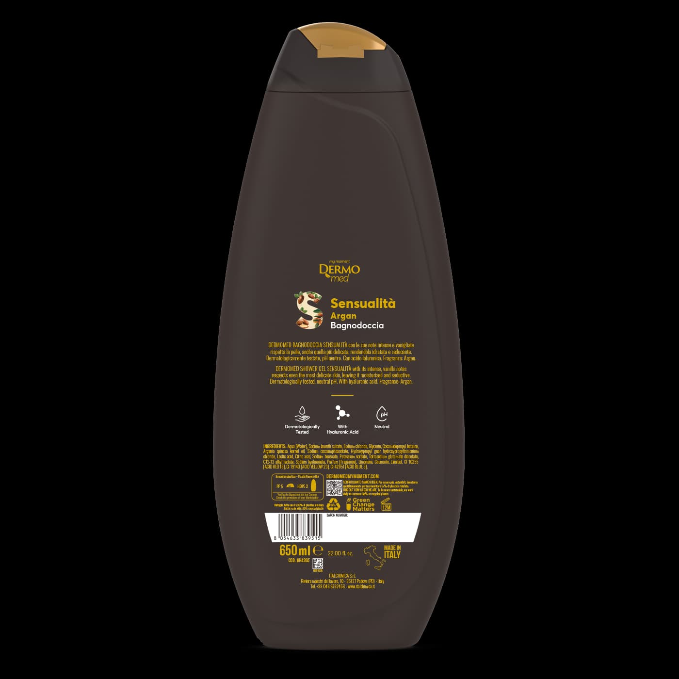 شامپو بدن آبرسان درمومد آرگان 650 میل | Dermomed shower gel argan — تصویر ۲