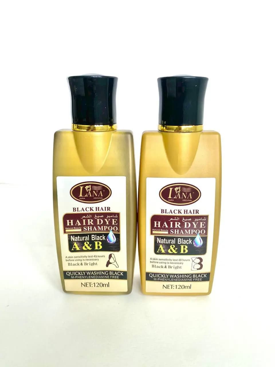 شامپو رنگ لانا مشکی گیاهی 240 میل اصلی LANA SHAMPOO HAIR DYE — تصویر ۴