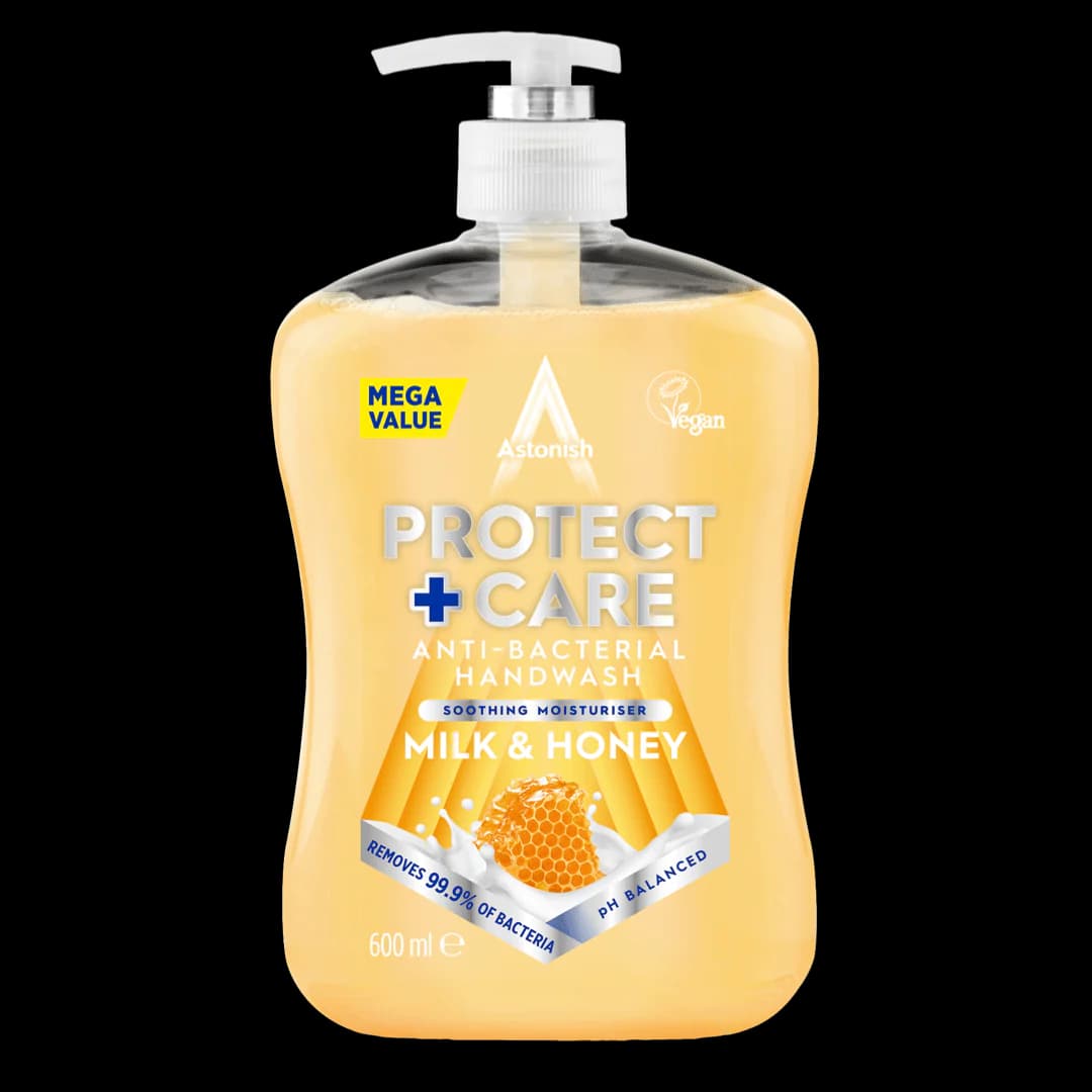 مایع دستشویی استونیش شیر و عسل 600 میل | Astonish anti-bacterial Hand wash milk & honey — تصویر ۲