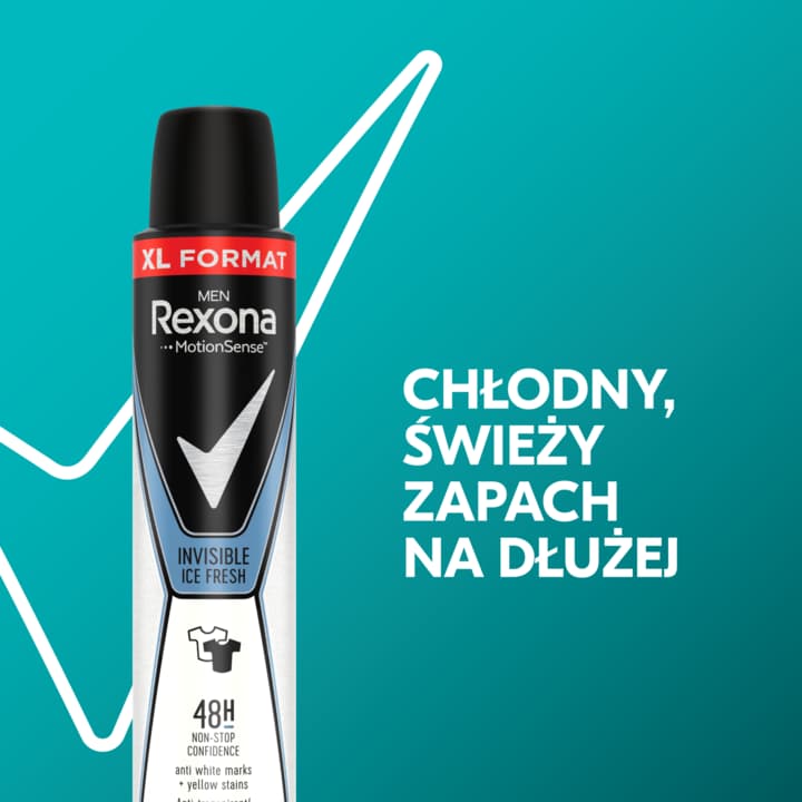 اسپری رکسونا مردانه اینویزیبل آیس فرش 200 میل | Rexona men invisible ice fresh — تصویر ۴