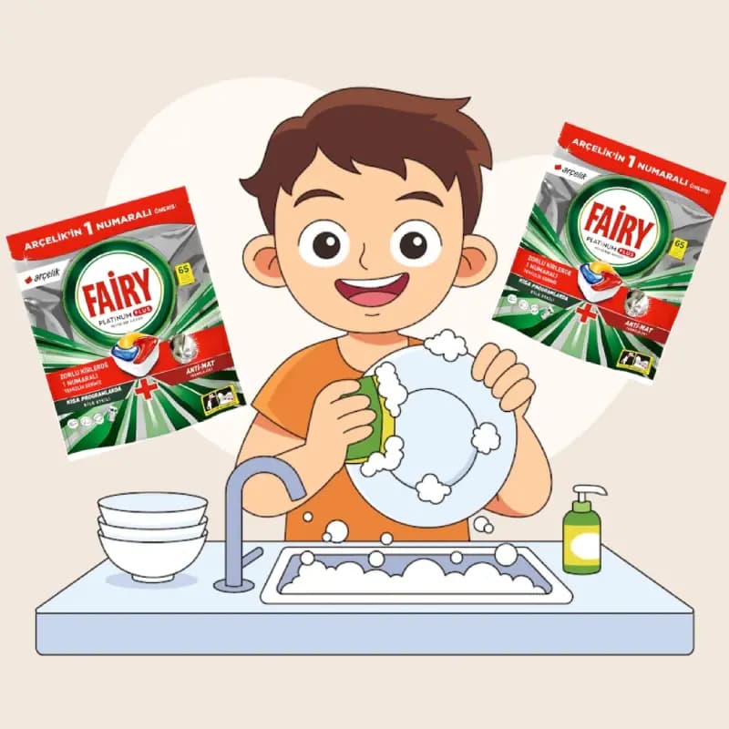 قرص ماشین ظرفشویی فیری پلاتینیوم پلاس 65 عددی Platinum — تصویر ۵
