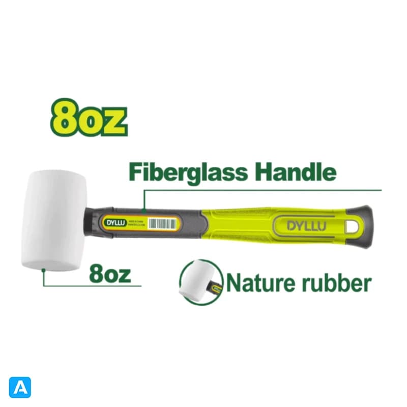 چکش پلاستیکی 220 گرمی دسته فایبر دایلو مدل DTHM7303 — تصویر ۵