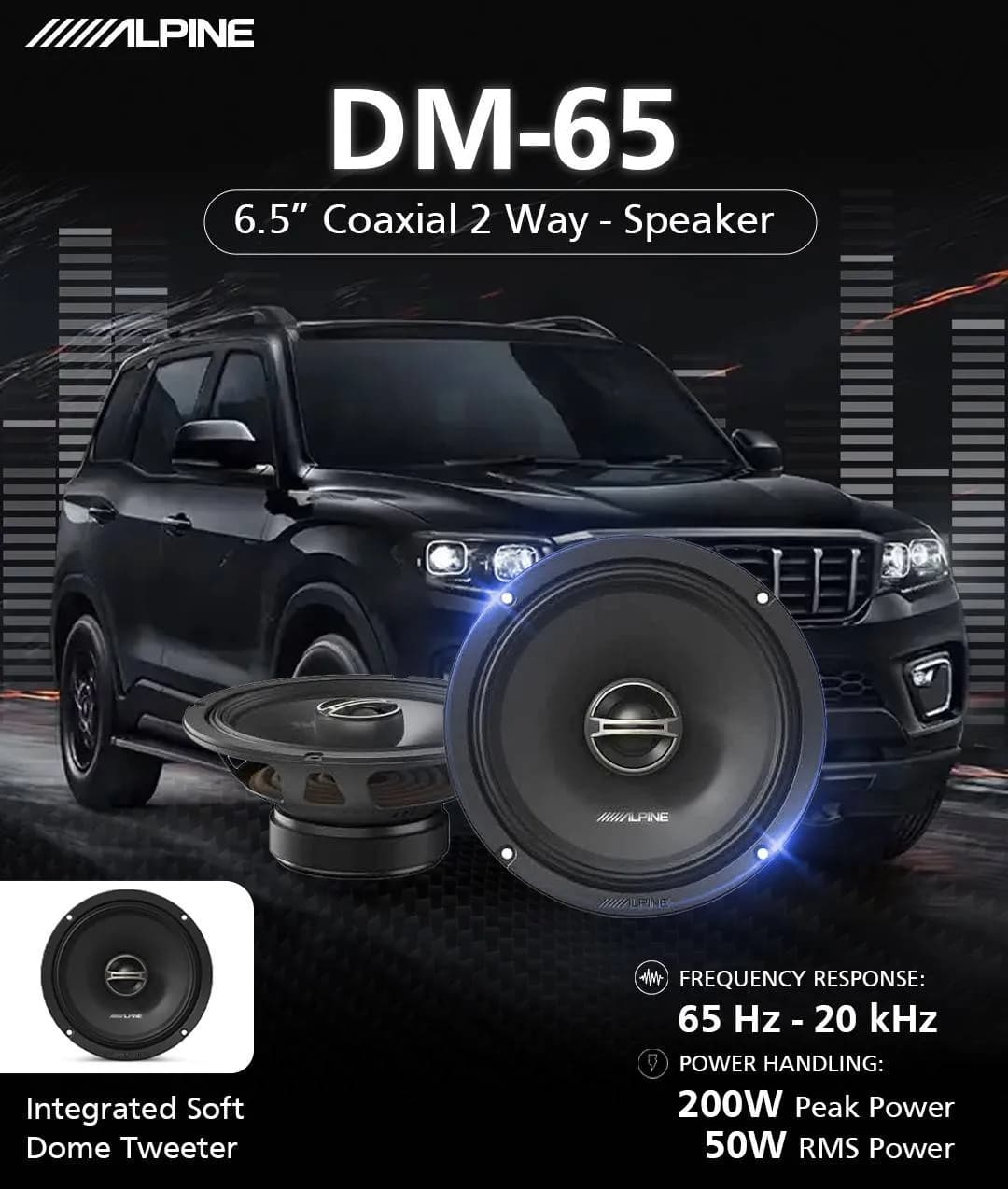 DM-65 بلندگو آلپاین Alpine — تصویر ۵