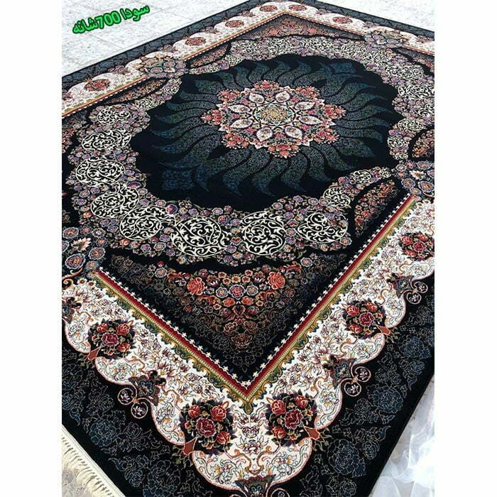 فرش سودا ۷۰۰ شانه تراکم ۲۵۵۰ سرمه ای — تصویر ۲