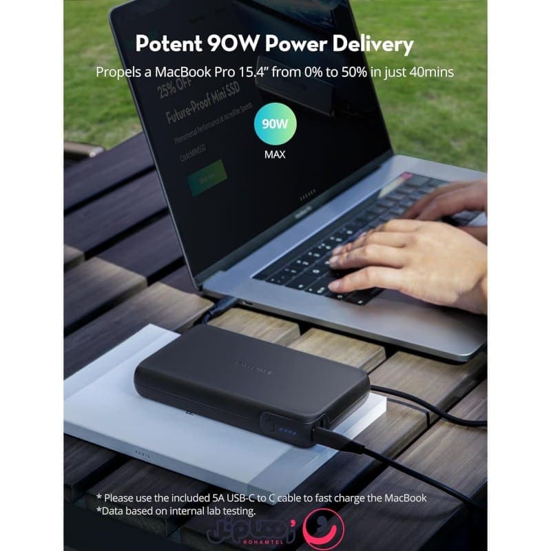 پاوربانک راوپاور مدل Ravpower RP-PB232 ظرفیت 30,000 میلی آمپر و توان 100 وات — تصویر ۸