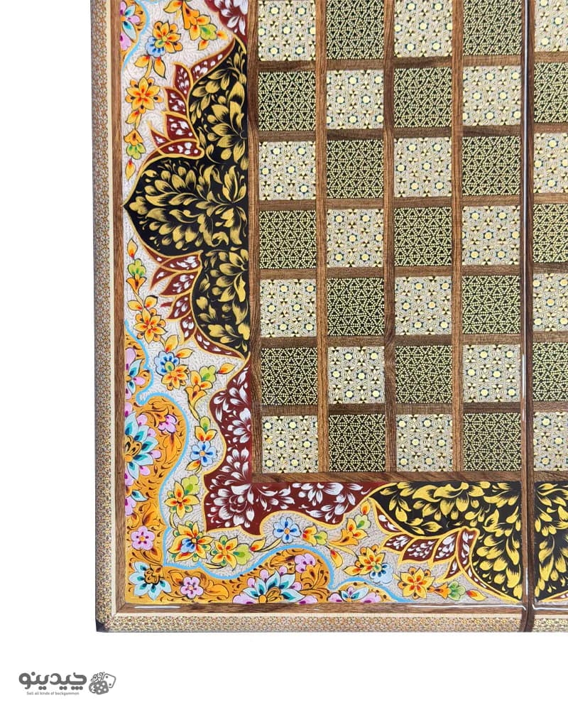تخته نرد خاتم کاری تذهیب طرح برنا کد 10381 — تصویر ۷
