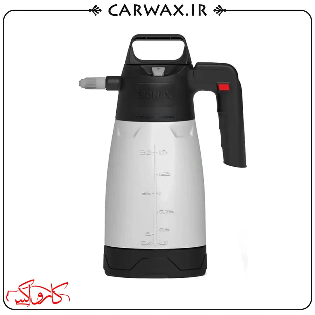 تفنگ پاشش مایعات و فوم مواد اسیدی و قلیایی دستی خودرو 1.5 لیتری سوناکس Sonax Pump Vaporiser For Acidic + Alkaline Cleaners — تصویر ۳