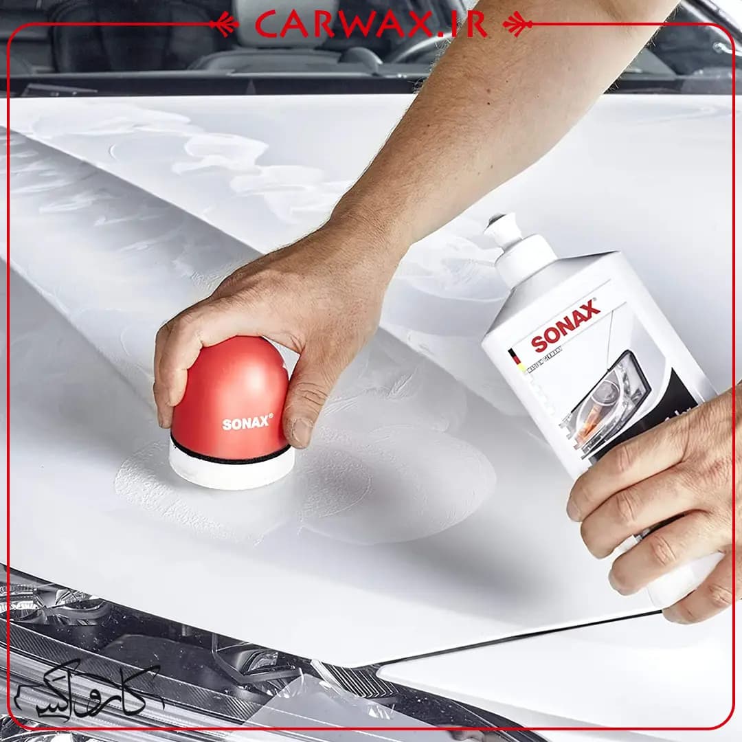 پک شش عددی پولیش و واکس همرنگ سفید سوناکس Sonax Polish & Wax White 500ml 6Pack — تصویر ۴