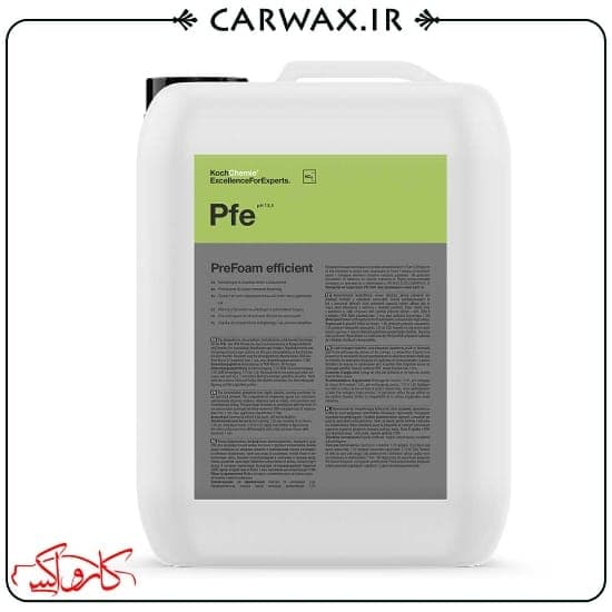 جرم گیر بدنه قبل از شستشو خودرو گالنی 5 لیتری کوکمی Koch Chemie Pfe PreFoam Efficient 5L — تصویر ۲