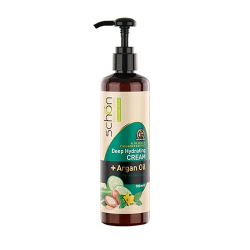 کرم مرطوب کننده آرگان خیار شون|Schon Hydrating AloeVera & Cucumber & Argan Cream — تصویر ۲