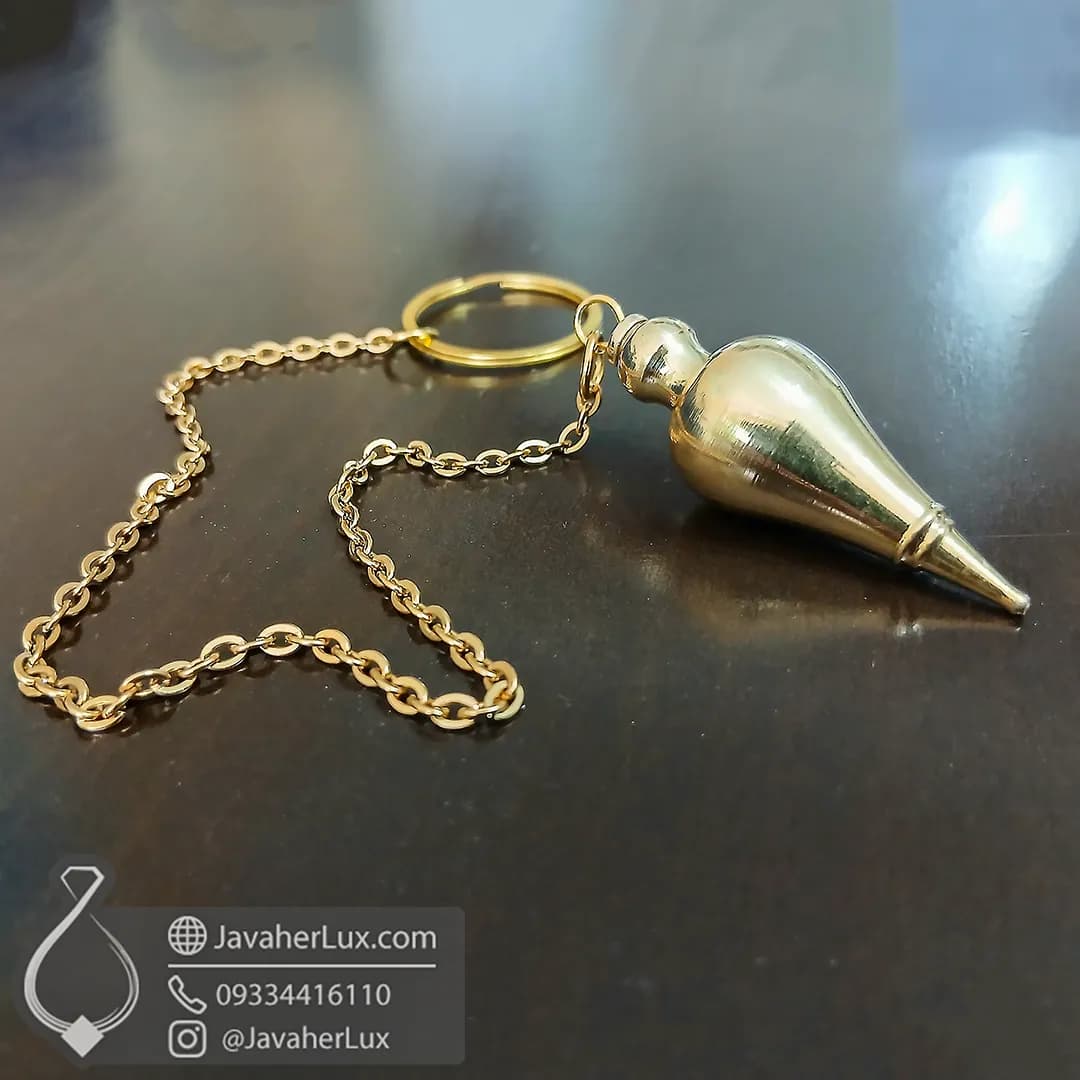 شاقول برنجی مدل ابنسینا | پاندول کشف گنج، انرژی درمانی و مدیتیشن با مخزن شارژ خوراک — تصویر ۷