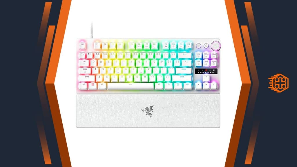 کیبورد با سیم گیمینگ Razer Huntsman V3 Pro TKL Analog Optical – سفید — تصویر ۵