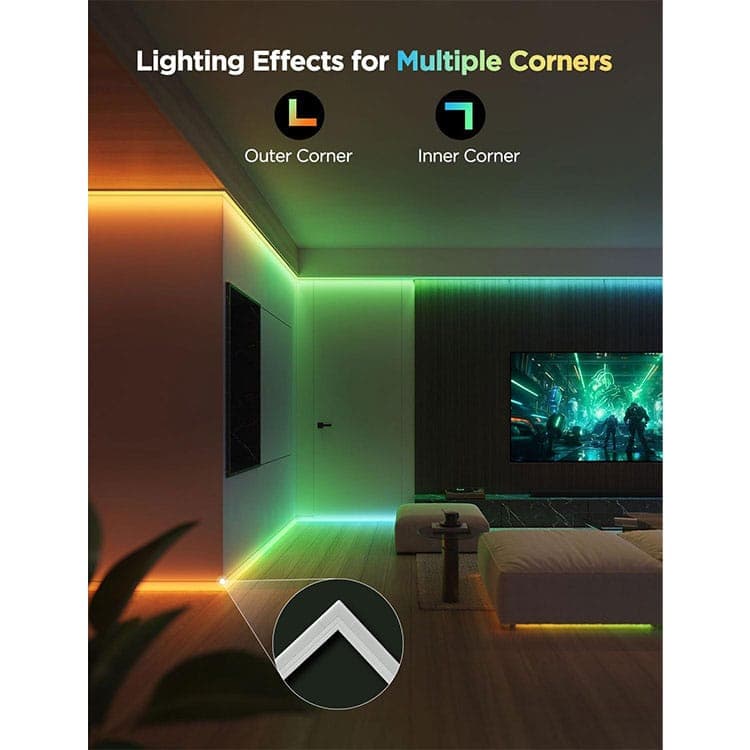 ریسه هوشمند روکش دار 5 متری GoVee RGBIC LED مدل H61B53D1DE — تصویر ۳