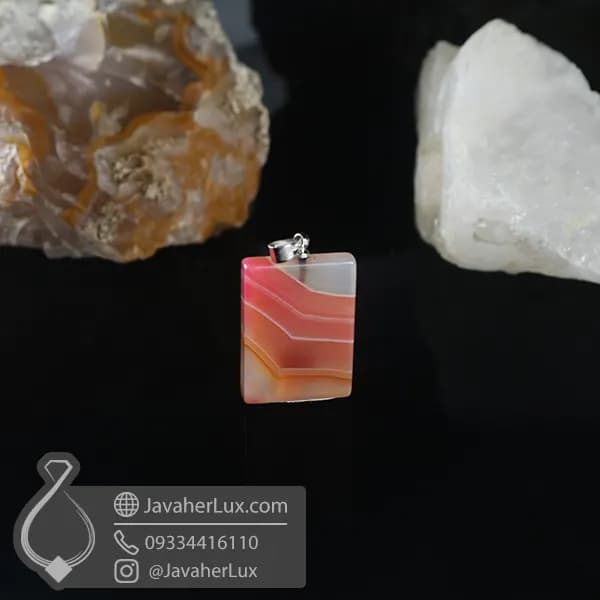 گردنبند عقیق سلیمانی _ کد : 400986 — تصویر ۶