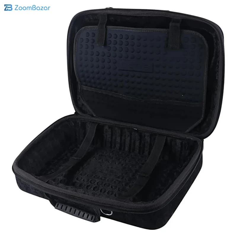 کیف کنسول بازی PS5 Slim مخملی مشکی + نگهدارنده هدست — تصویر ۶