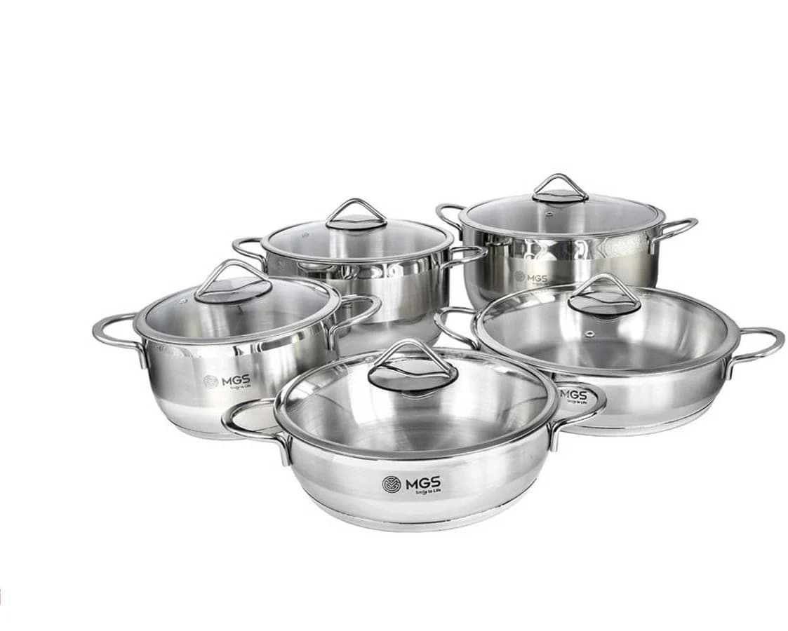 سرویس قابلمه (MGS) ام جی اس 10 پارچه استیل کد CWS2110m — تصویر ۲