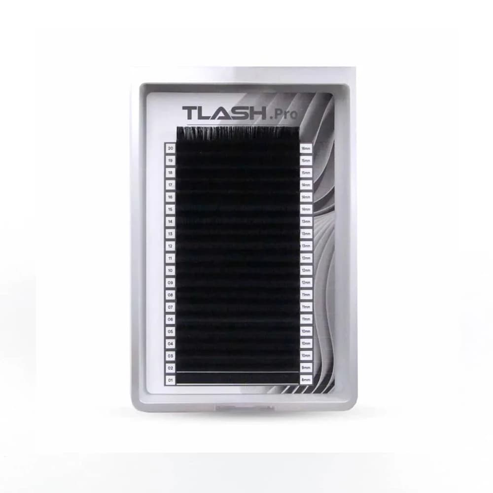 پالت مژه اکستنشن والیوم 20 لاین تی لش پرو TLASH PRO تک سایز 15 ضخامت 0.07 فر CC — تصویر ۲
