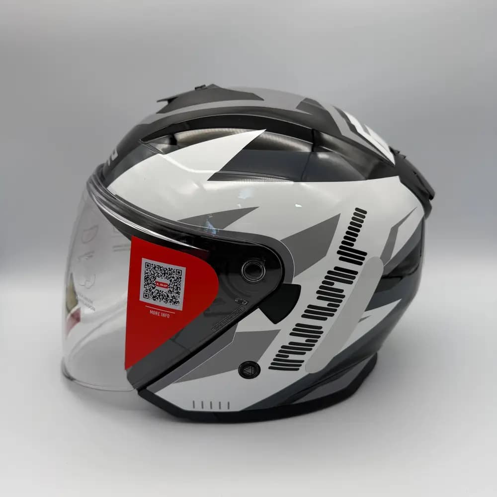 کلاه کاسکت LS2 Compass سفید مشکی — تصویر ۴