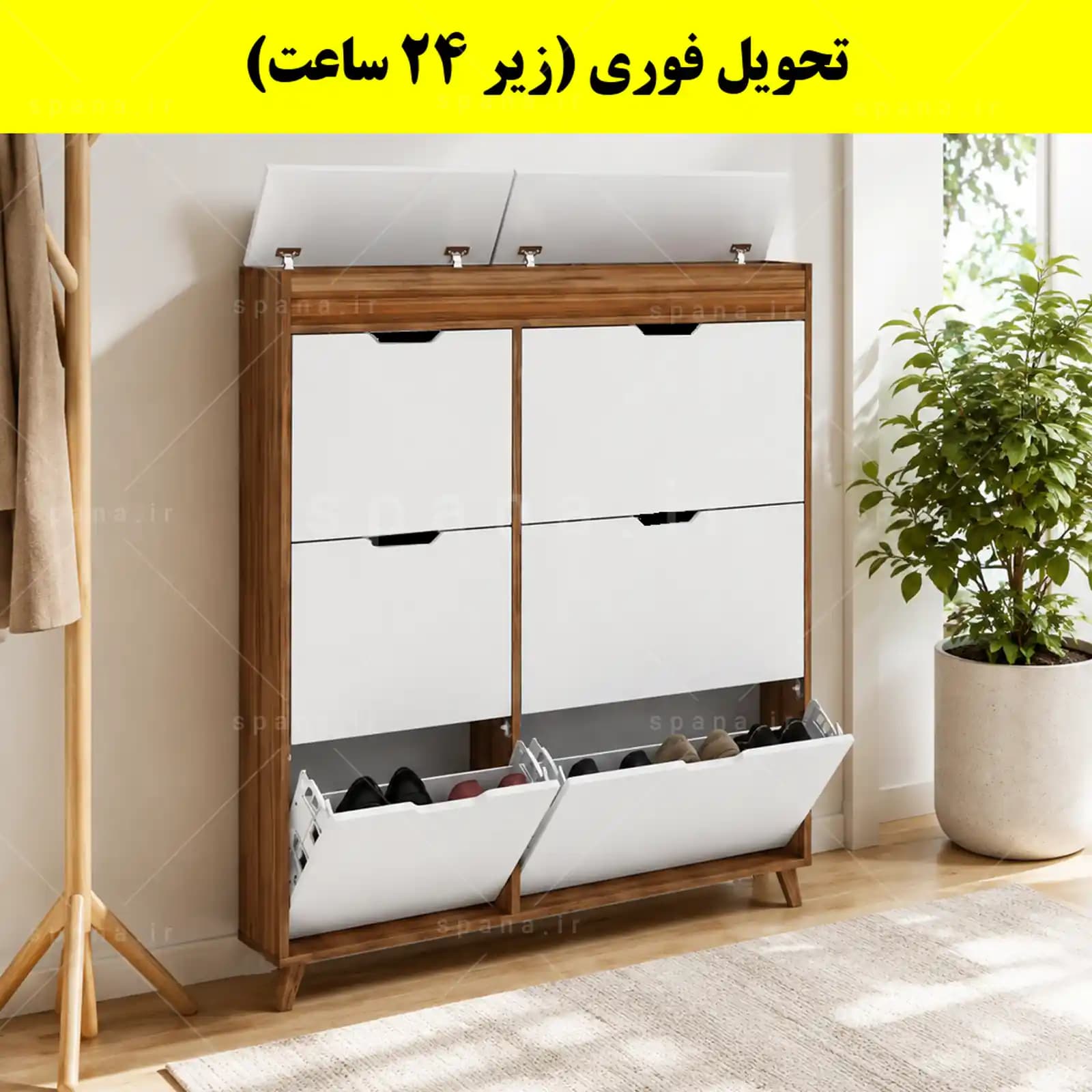 جاکفشی داشبوردی باریک باکس دار شش درب النا – طول 125 (تحویل فوری) — تصویر ۹