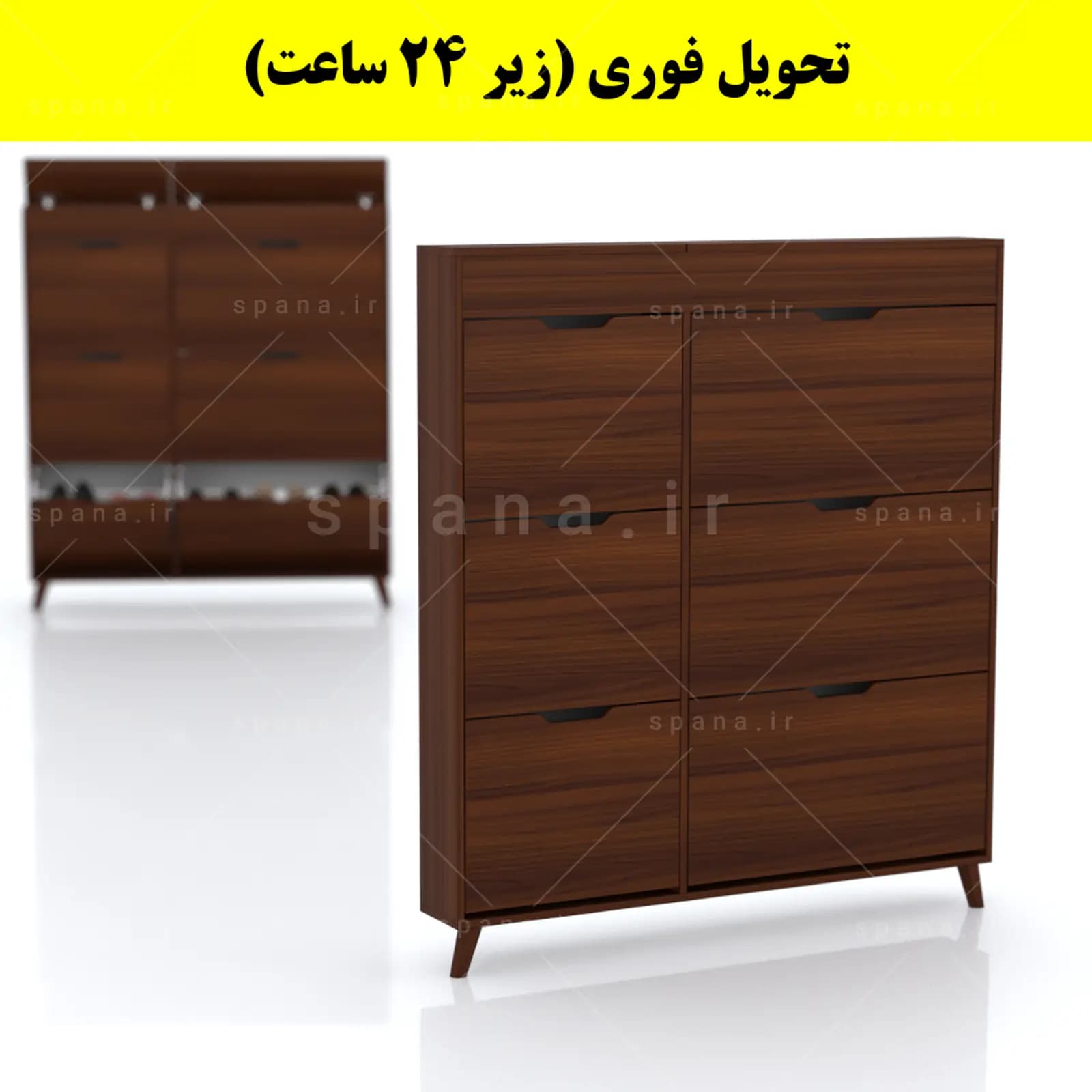جاکفشی داشبوردی باریک باکس دار شش درب النا – طول 125 (تحویل فوری) — تصویر ۵