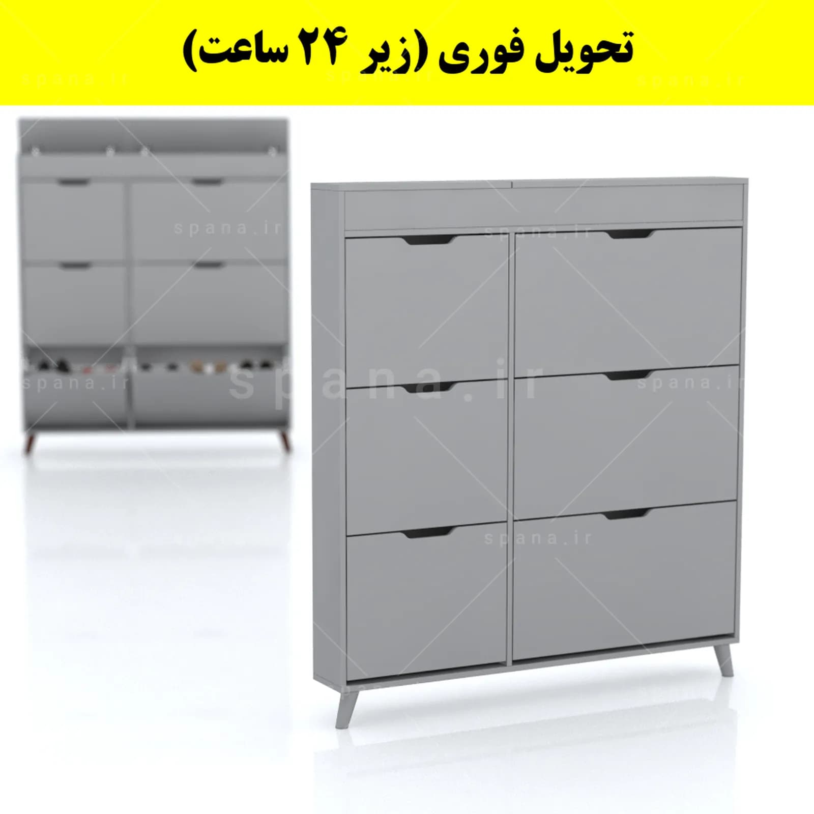 جاکفشی داشبوردی باریک باکس دار شش درب النا – طول 125 (تحویل فوری) — تصویر ۶