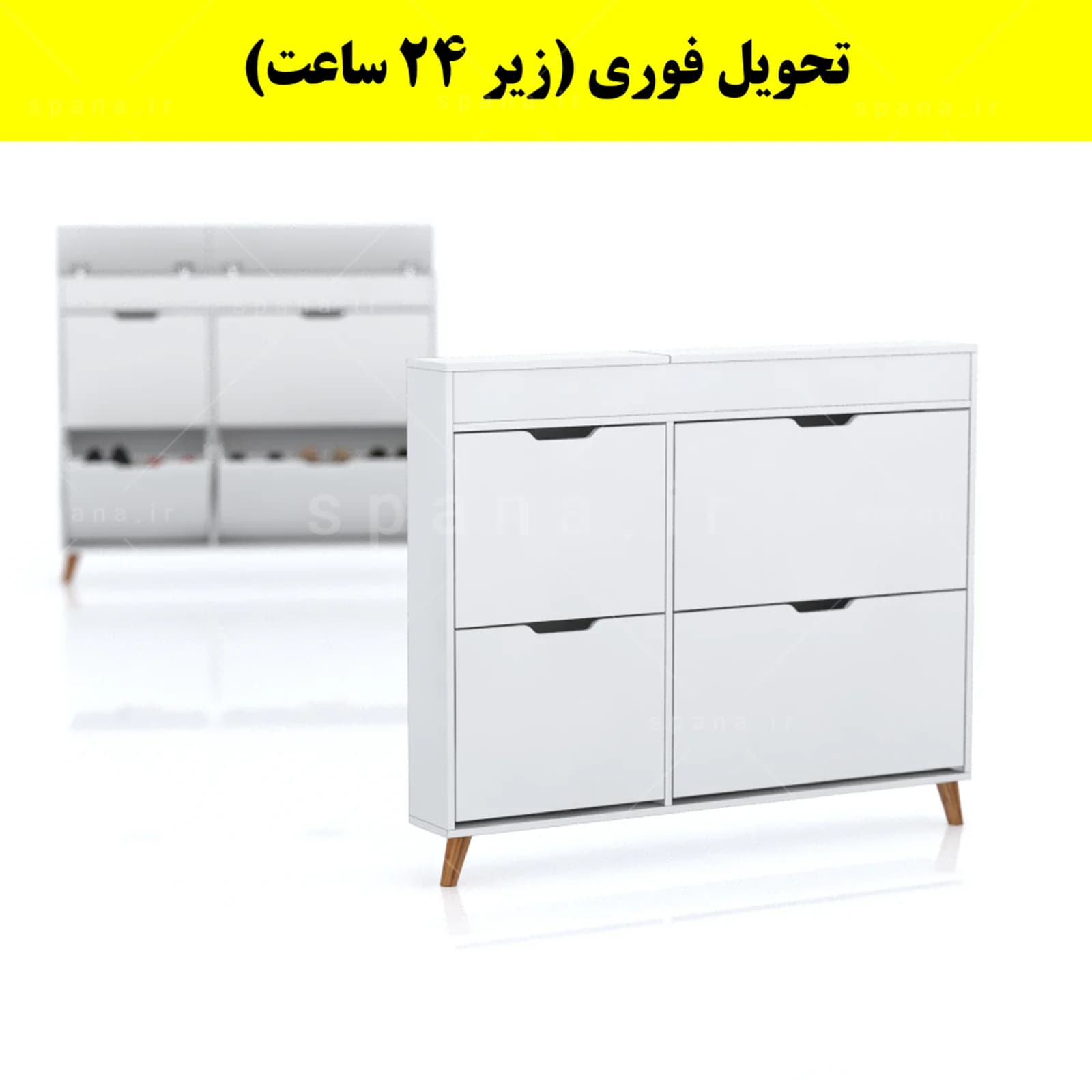 جاکفشی داشبوردی باریک باکس دار چهار درب النا – طول 125 (تحویل فوری) — تصویر ۳