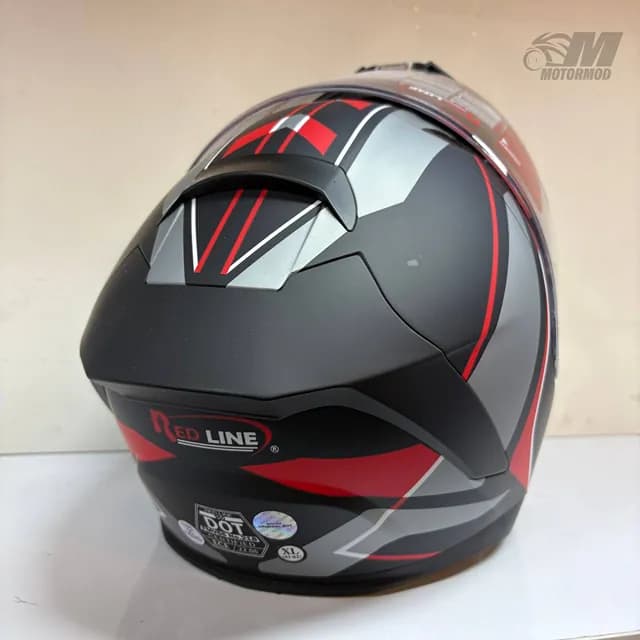 کلاه کاسکت فک متحرک Redline 960 مشکی قرمز | رنگی — تصویر ۴